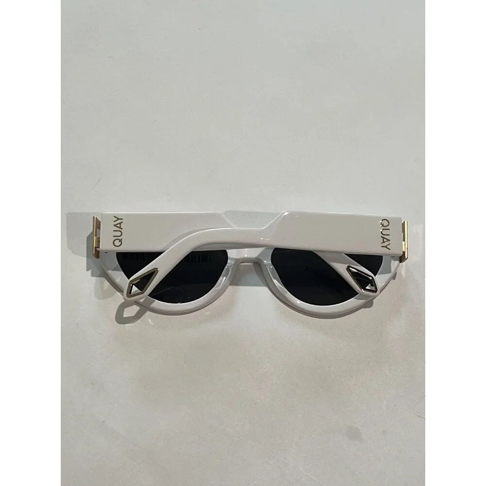 Quay Cateye Sunglasses in White - Picture 2 of 4